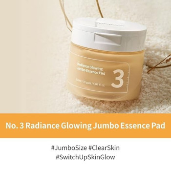 Numbuzin No.3 Radiance Glowing Jumbo Essence Pad 70 Pads, 150Ml