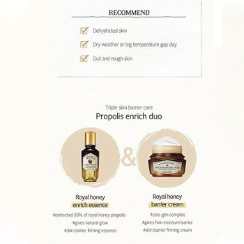 Skinfood Royal Honey Propolis Enrich Essence, Intense Hydration, Korean Skincare, Gives Natural Glow, 50Ml