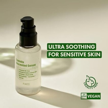Purito Centella Unscented Serum For Face, Centella Asiatica, Calming Soothing Serum, 60Ml