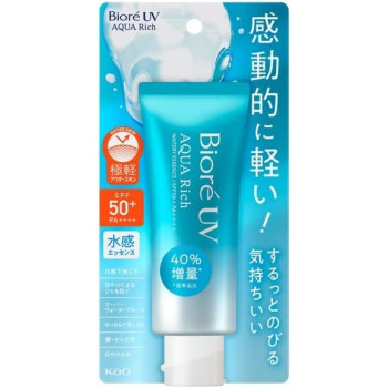 Biore Uv Aqua Rich Watery Essence Spf50+/Pa++++ 50G, Set Of 6
