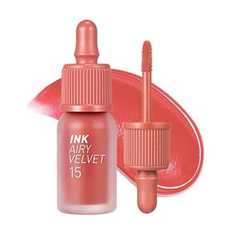 Peripera Ink Airy Velvet 15 Soft Coral, Long-Lasting, Moisturizing Formula