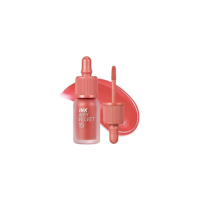 Peripera Ink Airy Velvet 15 Soft Coral, Long-Lasting, Moisturizing Formula