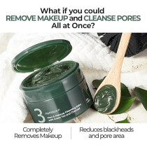 Numbuzin No.3 Pore And Makeup Cleansing Balm With Green Tea And Charcoal, Quick And Easy Cleansing, Reduces Blackheads, 85G