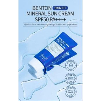 Benton Skin Fit Mineral Sun Cream Moisturizing And Soothing, 50Ml