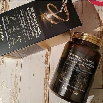 Farmstay 24K Gold And Peptide Solution Prime Ampoule Whitening And Wrinkle, 250Ml