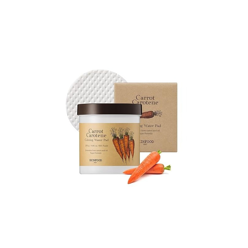 Skinfood Carrot Carotene Calming Water Pad, 60 Pcs