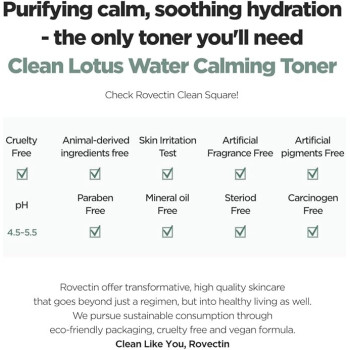 Rovectin Clean Lotus Water Calming Toner Soothing And Refreshing, 200Ml