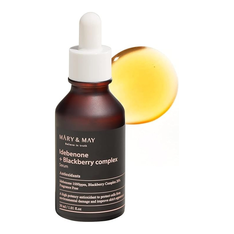 Mary And May Idebenone Blackberry Complex Serum, Anti Aging, Firming, Skin Tone Up, 30Ml