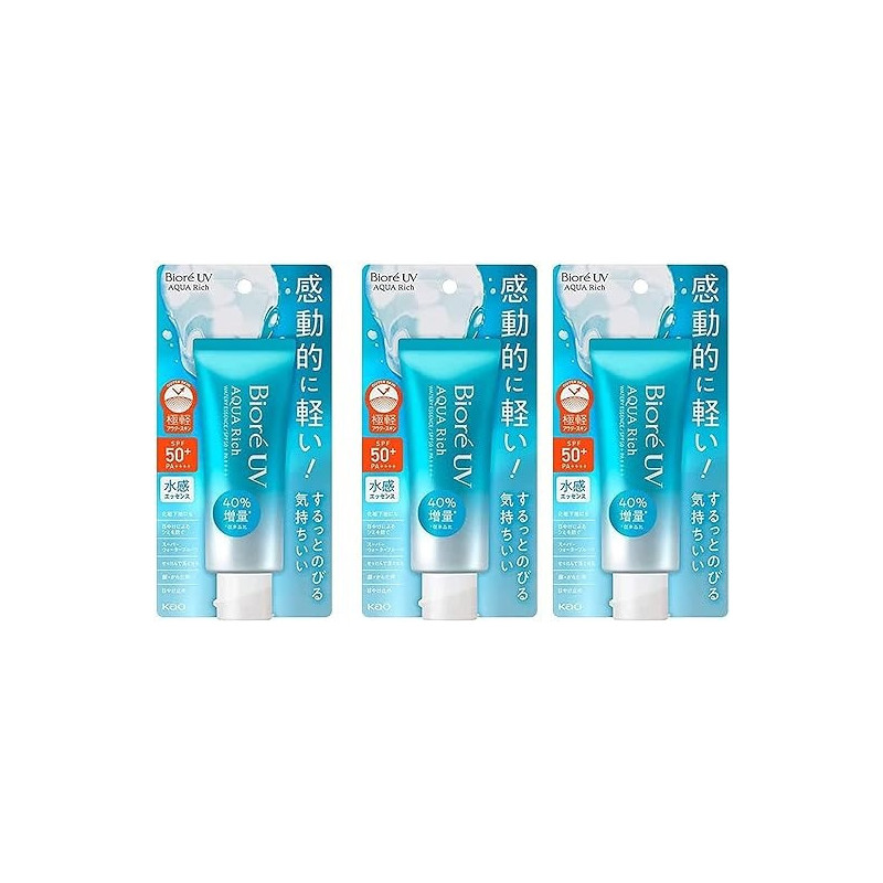 Biore Uv Aqua Rich Watery Essence 2019 Spf50+ Pa++++, Pack Of 3