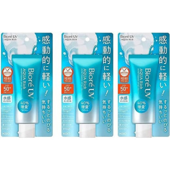 Biore Uv Aqua Rich Watery Essence 2019 Spf50+ Pa++++, Pack Of 3