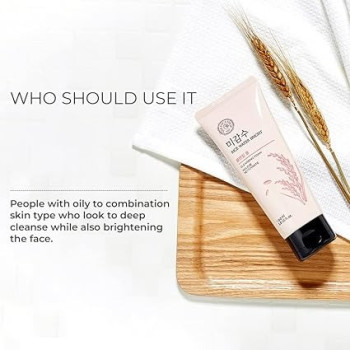 The Face Shop Double Cleanse Combo, Rice Water Bright Foaming Cleanser, 150 Ml, Plus Rice Water Bright Light Cleansing Oil, 150 Ml