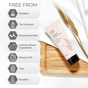 The Face Shop Double Cleanse Combo, Rice Water Bright Foaming Cleanser, 150 Ml, Plus Rice Water Bright Light Cleansing Oil, 150 Ml