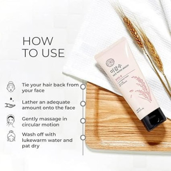 The Face Shop Double Cleanse Combo, Rice Water Bright Foaming Cleanser, 150 Ml, Plus Rice Water Bright Light Cleansing Oil, 150 Ml