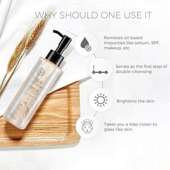 The Face Shop Double Cleanse Combo, Rice Water Bright Foaming Cleanser, 150 Ml, Plus Rice Water Bright Light Cleansing Oil, 150 Ml