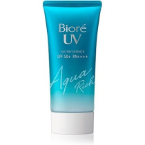 Biore Japan Aqua Rich Watery Essence Sunblock Sunscreen, Spf50, Blue, 50 G