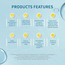 Biore Japan Aqua Rich Watery Essence Sunblock Sunscreen, Spf50, Blue, 50 G