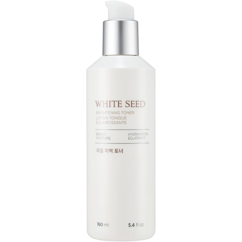 The Face Shop Whiteseed Brightening Toner, Long Lasting Moisture, Skin Brightening And Healthy, Botanical Skincare Moisturizer, Skin Texture And Clarity Improvement, Dullness Reducing, 160Ml