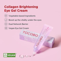 Tocobo Collagen Brightening Eye Gel Cream, Quartz Water, Lavender Water Extract, Brightening Eye Care, Eye Lifting, Vegan, Collagen Eye Cream, 30 Ml