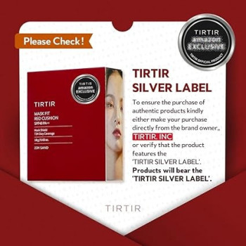 Tirtir Mask Fit Red Cushion, 17C Porcelain, 18G, 72 Hours Long Lasting Full Coverage Foundation Makeup