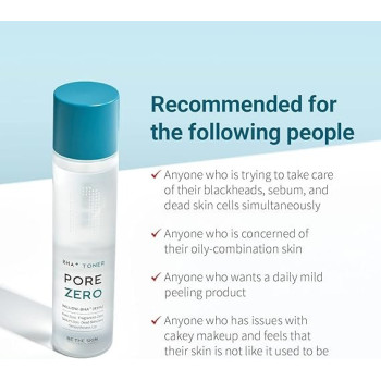 Be The Skin Bha Plus Pore Zero Toner 150Ml, Willow Bha, Pore Treatment, Fragrance Free, Moisturizing, Korean Skincare, Facial Toner, Korean Toner, Toner For Acne Skin, Oily Skin