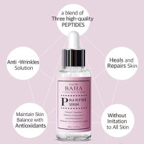 Cos De Baha Peptide Complex Facial Serum With Matrixyl 3000 And Argireline For Face/Neck, Anti Aging And Deep Wrinkles, Heals And Repairs Skin, Instantly Ageless For Face, 60Ml