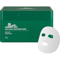 Vt Cosmetics Daily Soothing Mask 30Ea, Facial Sheet Mask Pick And Quick Dispenser Type Refreshing Moisturizing Korean Face Mask, 30 Day Supply