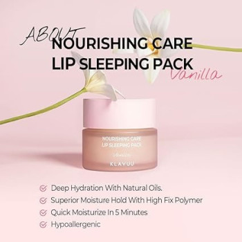 Klavuu Nourishing Care Lip Sleeping Pack, Vanilla, 20 Gram