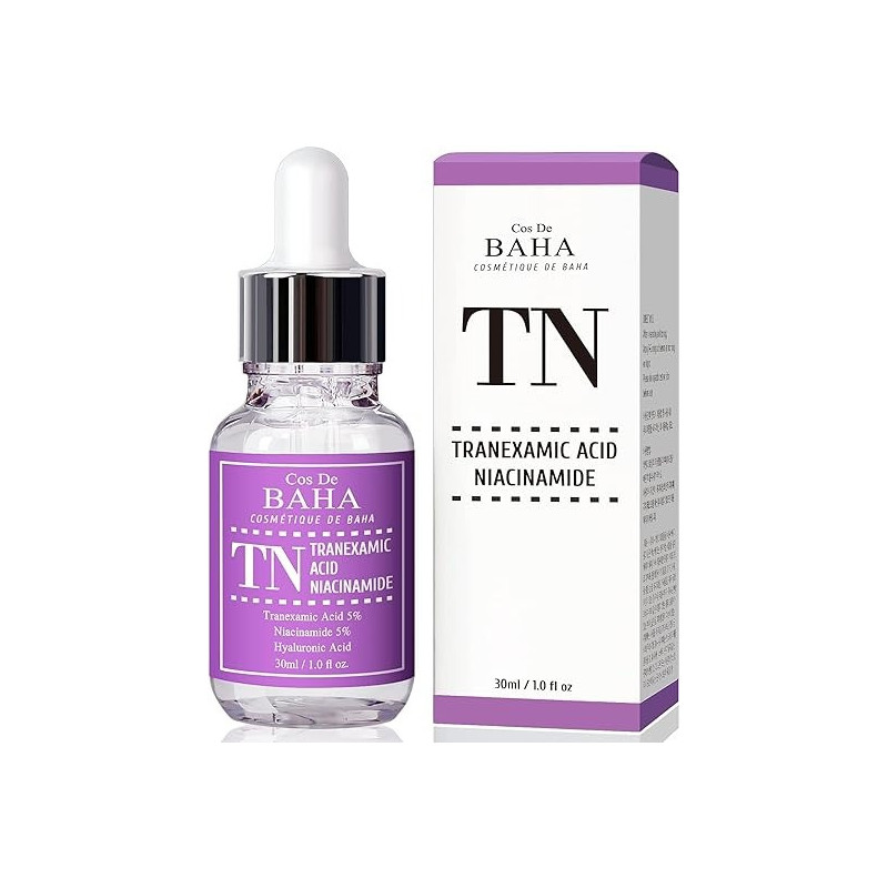 Cos De Baha Tranexamic Acid 5 Percentage Serum With Niacinamide 5 Percentage For Face/Neck , Helps To Reduce The Look Of Hyper, Pigmentation, Discoloration, Dark Spots, Remover Melasma, 30 Ml