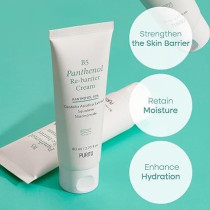 Purito B5 Panthenol Re Barrier Cream, 80Ml, Rich Moisturizing Cream With 10 Percentage Panthenol For Strenthening The Skin Barrier, No Silicones, No Peg, No Essential Oils, Vegan, Korean Skincare