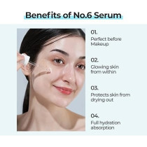 Numbuzin No.6 Deep Sleep Mask Serum, Instant, Long Lasting Hydration, Hyaluronic Acid, Niacinamide, Refreshing Iceland Glacier Water, Korean Skin Care For Face, 50 Ml