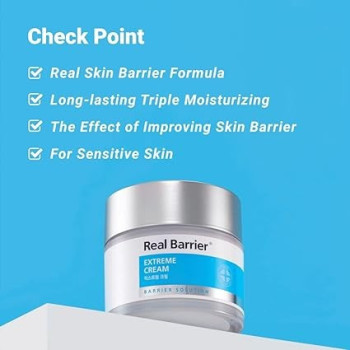Real Barrier Extreme Cream, Face Moisturizer With Ceramides For Sensitive Skin, Helping Relieve Eczema, Strengthening Skin Barrier, 72 Hrs Long Hydration, Mle, 50Ml