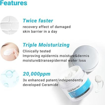 Real Barrier Extreme Cream, Face Moisturizer With Ceramides For Sensitive Skin, Helping Relieve Eczema, Strengthening Skin Barrier, 72 Hrs Long Hydration, Mle, 50Ml