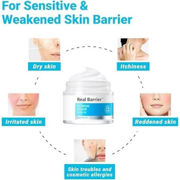 Real Barrier Extreme Cream, Face Moisturizer With Ceramides For Sensitive Skin, Helping Relieve Eczema, Strengthening Skin Barrier, 72 Hrs Long Hydration, Mle, 50Ml
