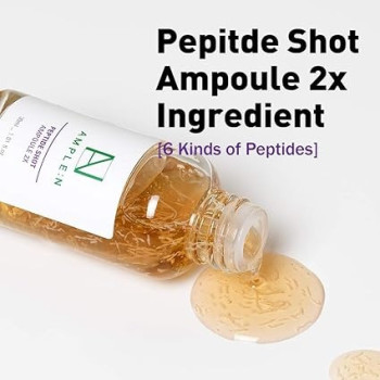 Ample:N Peptide Shot Ampoule 2X, Intensive Age Defying Concentrate Face Serum With Peptide Threads, Erasing Wrinkles And Improve Firmness, Lifting Sagging Skin, Plump, Repairs Skin, 30 Ml