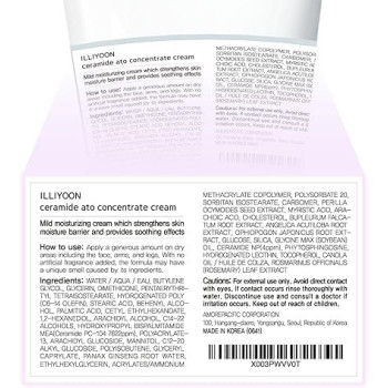 Illiyoon Amore Pacific Ceramide Ato Concentrate Moisturizer Cream, 200 Ml