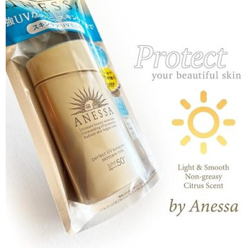 Anessa Perfect Uv Suncreen Skincare Milk, All Skin Tone, 60 Ml