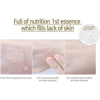 Secret Key 24K Gold Premium First Essence, 150Ml, High Nutrition 1 Step Skincare Essence With Gold Light After Cleansing, Brightening And Moisturizing Essence For Aging And Tough Skin