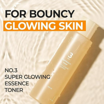 Numbuzin No.3 Super Glowing Essence Toner, Fermented Ingredients, Niacinamide, Galactomyces, Glowy Skin Radiance, Korean Skin Care For Face, 200 Ml