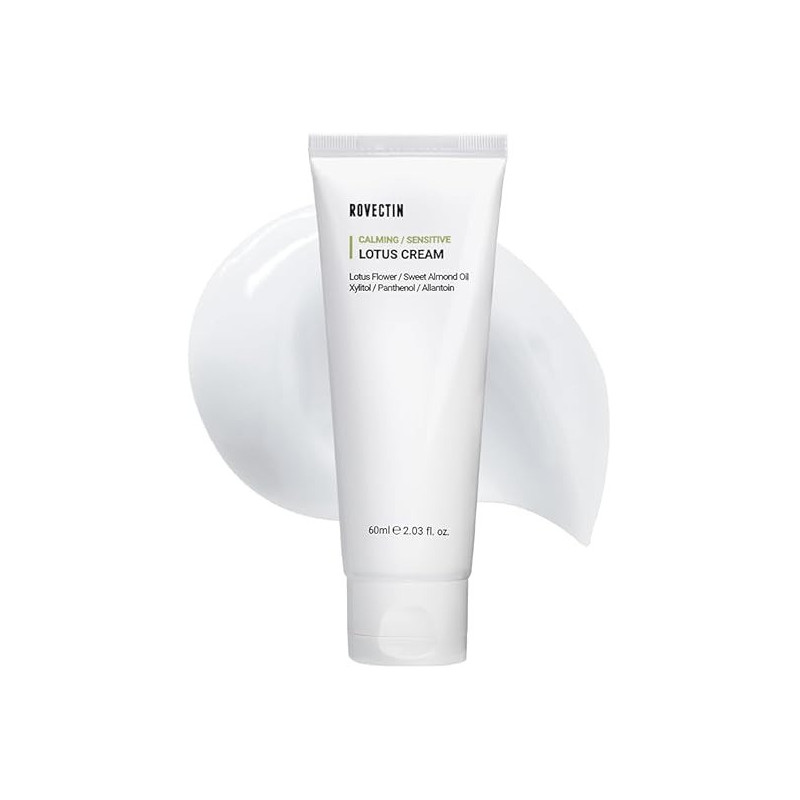 Rovectin Clean Lotus Water Cream, Gentle And Vegan Moisturizer For Skin Purifying, 60 Ml