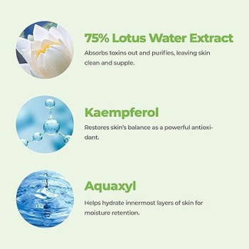 Rovectin Clean Lotus Water Cream, Gentle And Vegan Moisturizer For Skin Purifying, 60 Ml