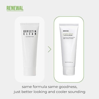 Rovectin Clean Lotus Water Cream, Gentle And Vegan Moisturizer For Skin Purifying, 60 Ml