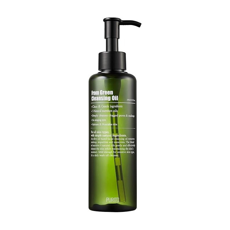 Purito From Green Cleansing Oil, 200Ml, Vegan And Cruelty Free, Gentle Cleanser, Facial Cleansing Oil
