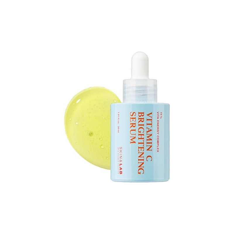 Skin And Lab Skin Science Solution, Vitamin C Brightening Serum For Face With Hyaluronic Acid And Niacinamide, Hyperpigmentation And Even Skin Tone, For Sensitive Skin, 30 Ml