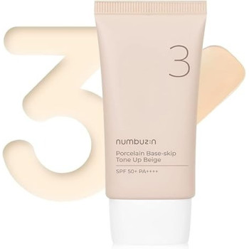 Numbuzin Foundation Series, No.3 Porcelain Base Skip Tone Up Beige, 35 Ml