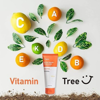 Jumiso All Day Vitamin Clean And Mild Facial Cleanser, 150Ml, Low Ph, Vitamin, Vegan, Sensitive Skin