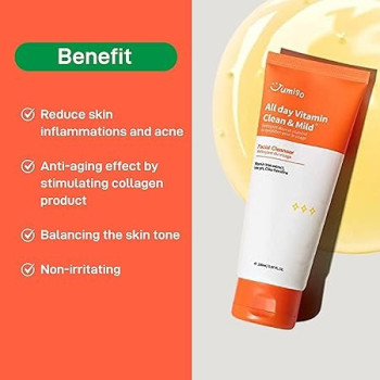 Jumiso All Day Vitamin Clean And Mild Facial Cleanser, 150Ml, Low Ph, Vitamin, Vegan, Sensitive Skin