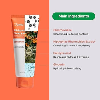 Jumiso All Day Vitamin Clean And Mild Facial Cleanser, 150Ml, Low Ph, Vitamin, Vegan, Sensitive Skin