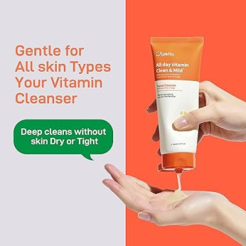 Jumiso All Day Vitamin Clean And Mild Facial Cleanser, 150Ml, Low Ph, Vitamin, Vegan, Sensitive Skin