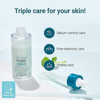 Be The Skin Bha Pore Zero Serum, 30Ml, Willow-Bha+ Serum, Centella, Aha, Anti Aging Serum, Facial Serum, Sebum Control, Pore Care Serum, Sensitive Skin, Combination Skin