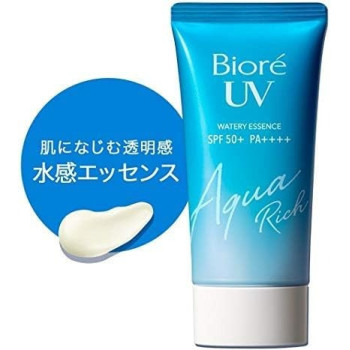Biore Sunscreen Uv Aqua Rich Watery Essence, Pack Of 2, Spf50+ Pa++++, 50 G
